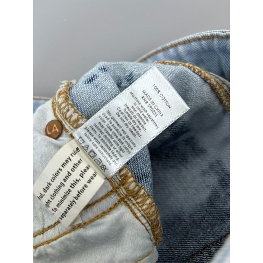 PacSun women's 27 High rise festival short tie dye denim cutoff jean shorts - Picture 6 of 7